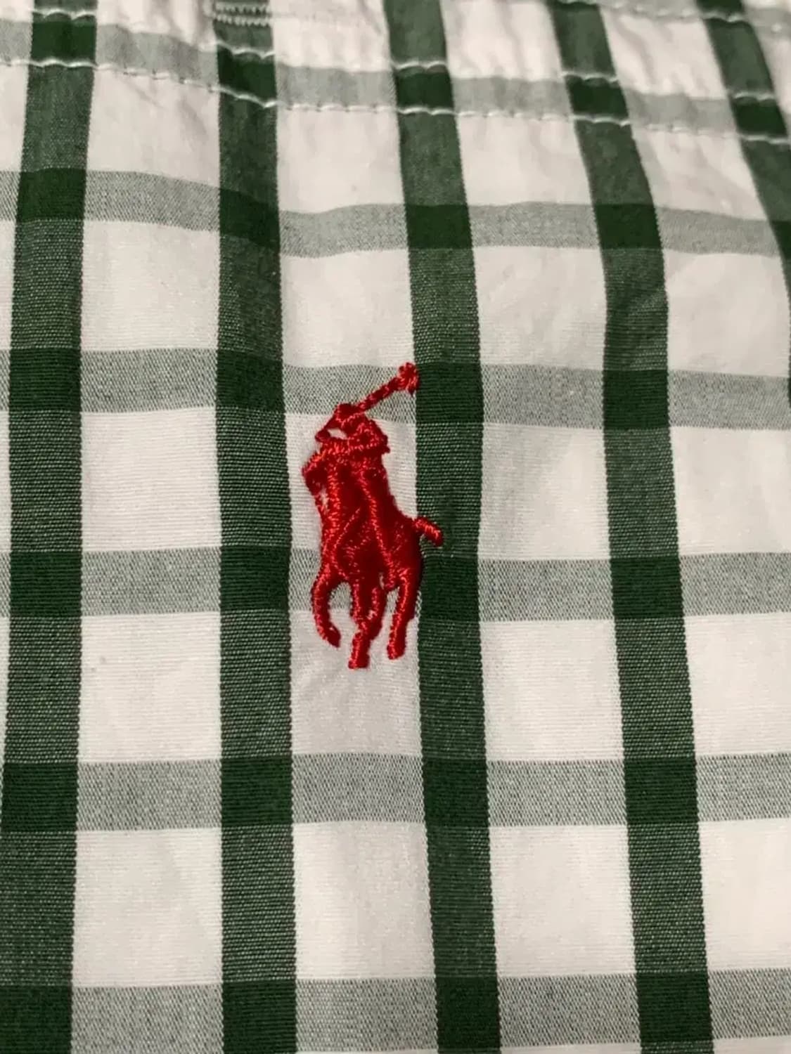 M)폴로 랄프로렌 반팔 그린 체크셔츠 바둑판 Polo셔츠 빈티지셔츠 상품이미지8