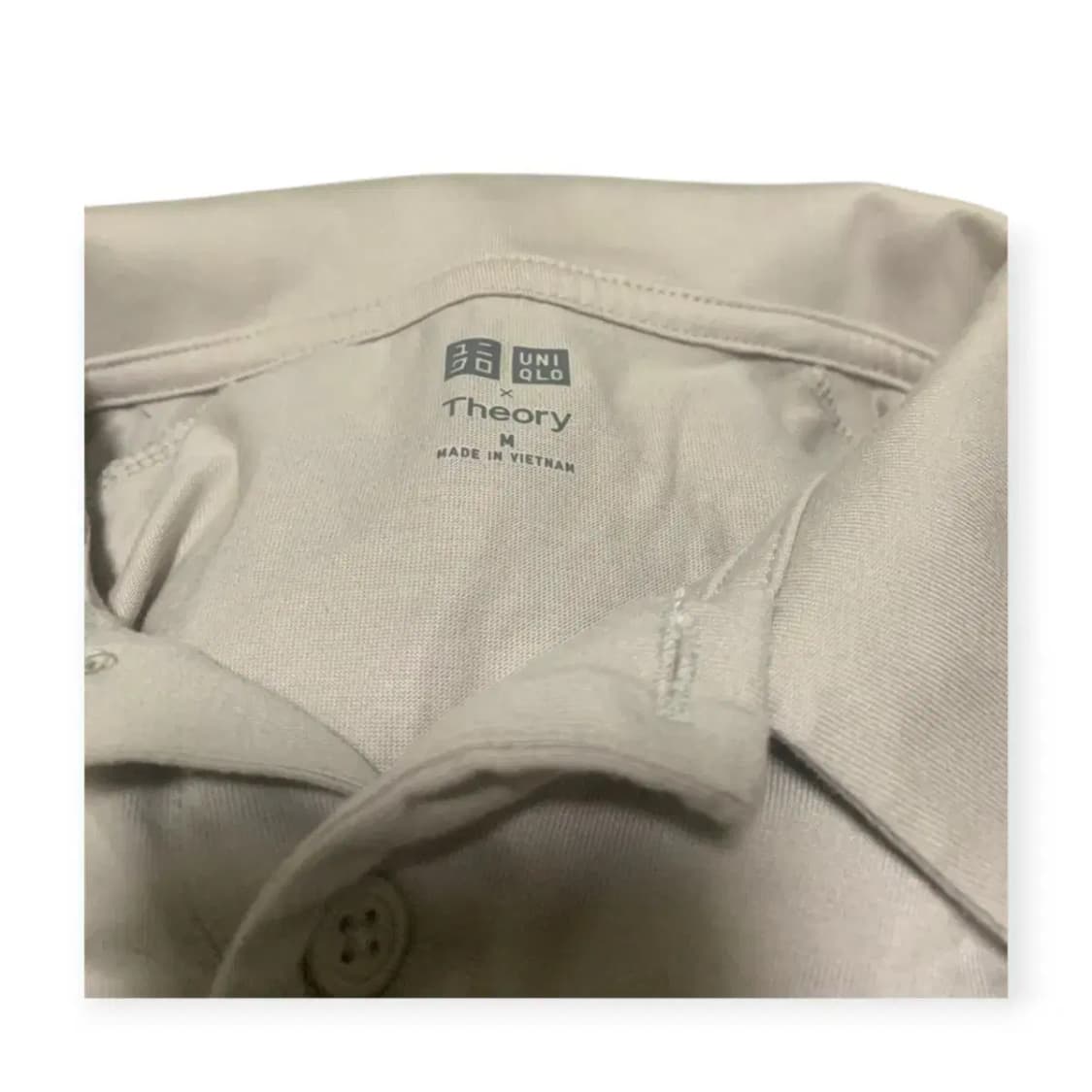 M)띠어리 x 유니클로 카라넥 반팔티셔츠 콜라보반팔 띠어리반팔티 상품이미지3