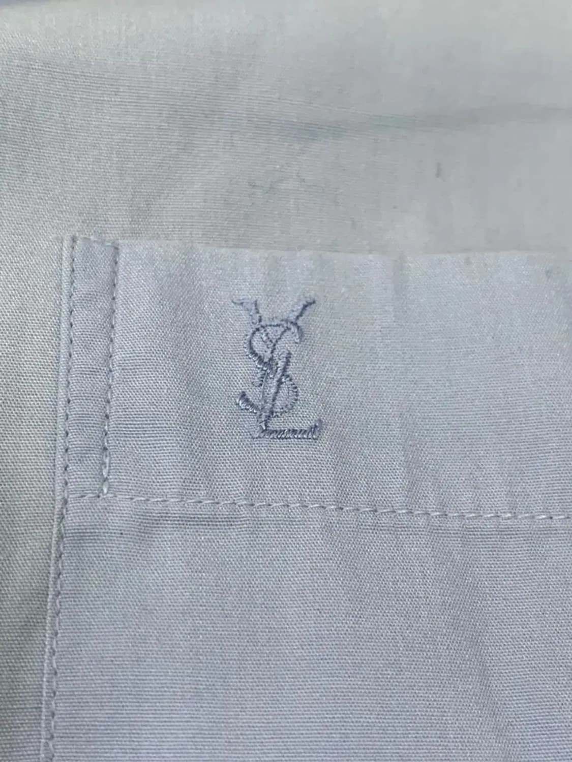 90)YSL 입생로랑 스카이블루 셔츠 긴팔셔츠 48사이즈 생로랑48 상품이미지9
