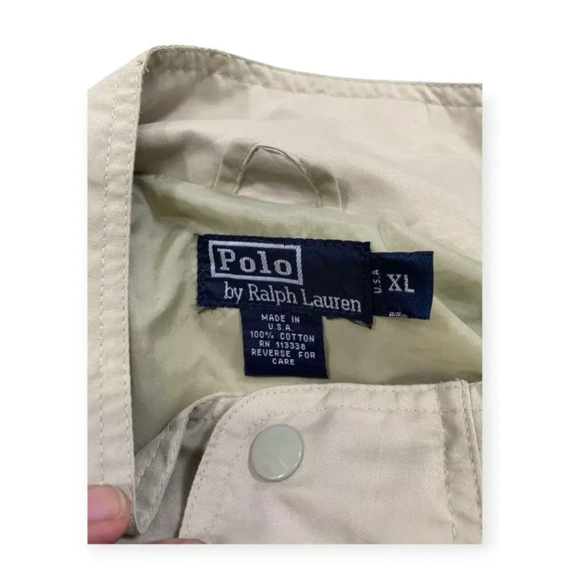 XL)폴로랄프로렌 윈드브레이커 베이지 집업 자켓 바람막이 점퍼 상품이미지3