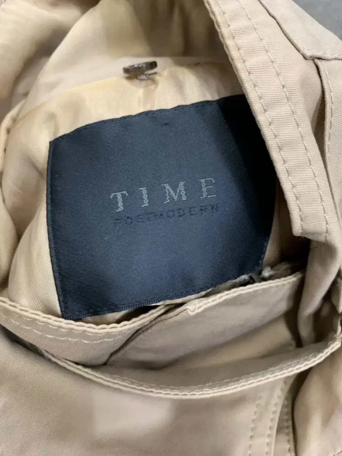 105)TIME 타임 한섬 포스트모던 클래식 벨티드 하이넥 자켓 베이지 상품이미지9