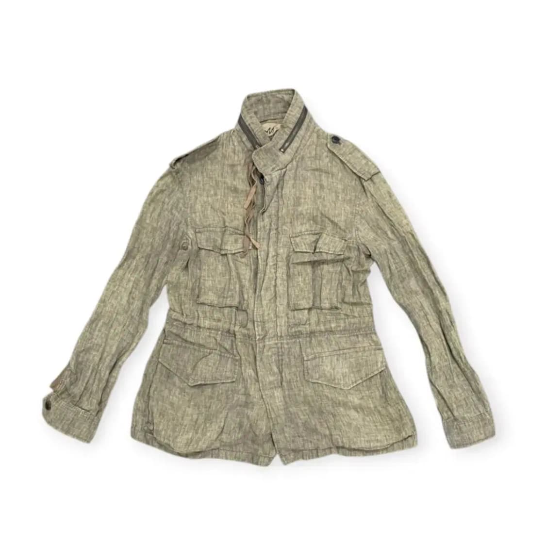 90)밀란로랭 밀리터리 빈티지 여성 스타일 린넨 클래식 워싱 자켓 상품이미지1