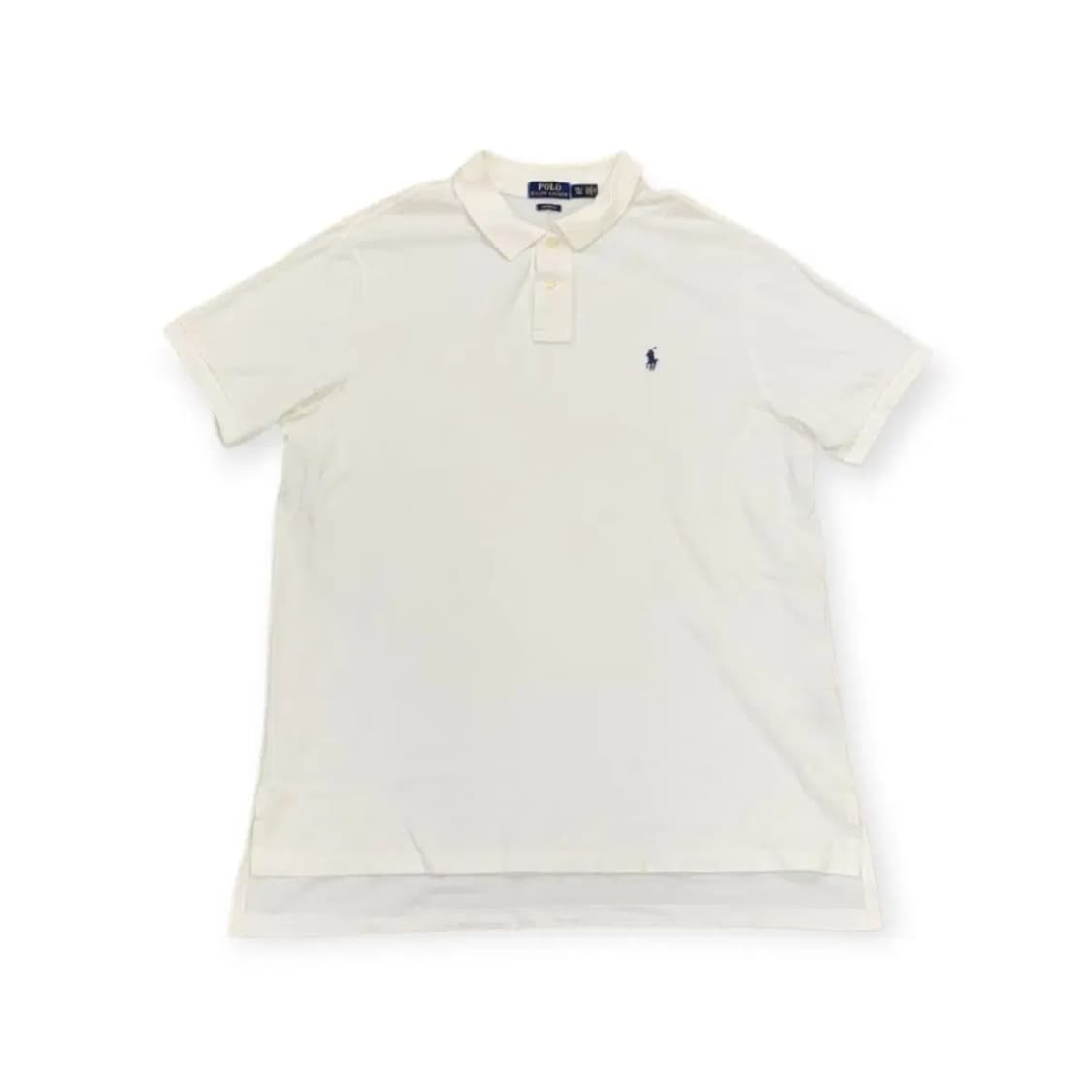 2XL)폴로 랄프로렌 화이트 반팔 카라티 커스텀핏 신형 흰색반팔티 상품이미지1
