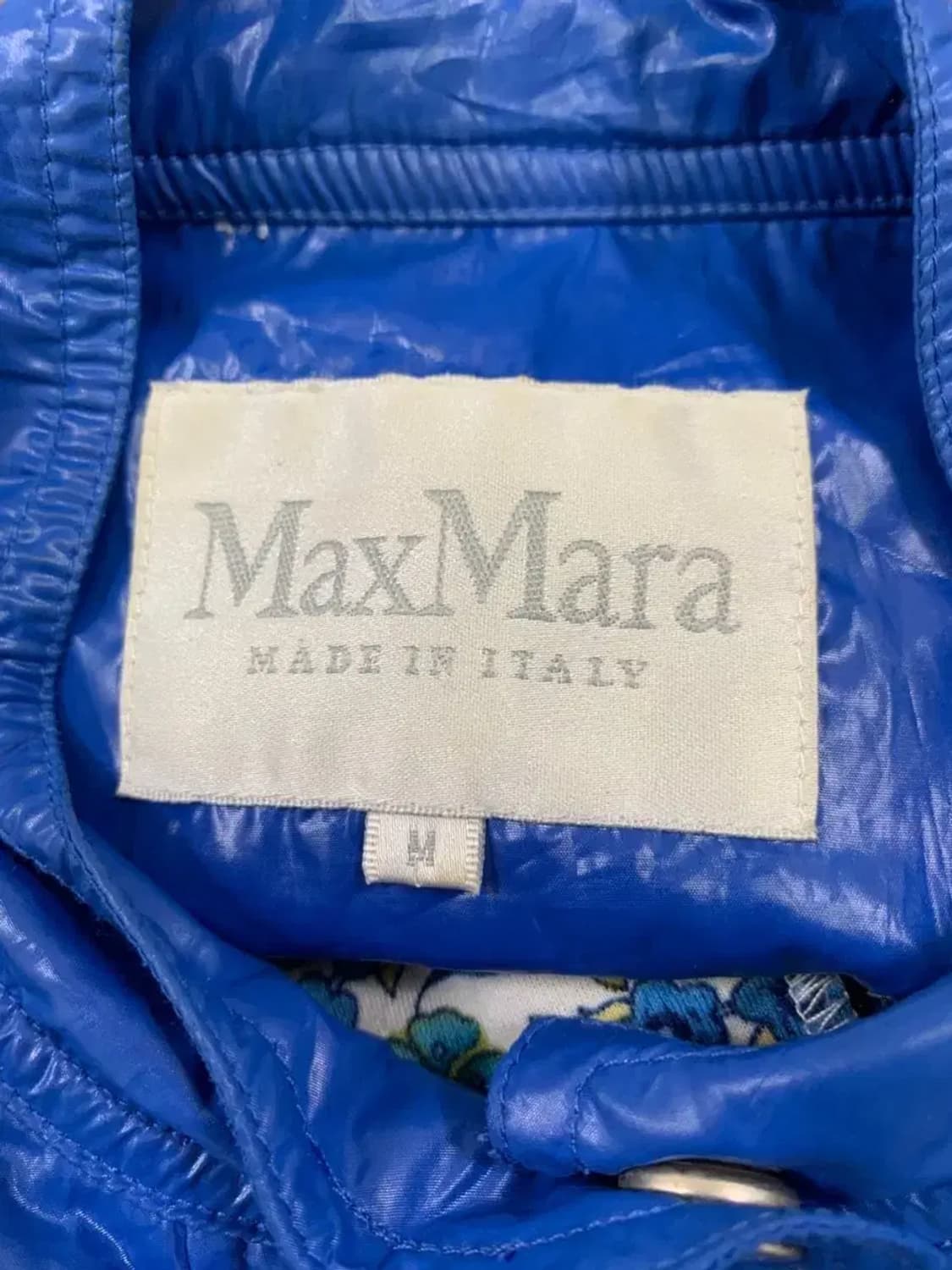 M)MAX MARA 막스마라 광택 코발트블루 라이더 바이커 자켓 상품이미지3