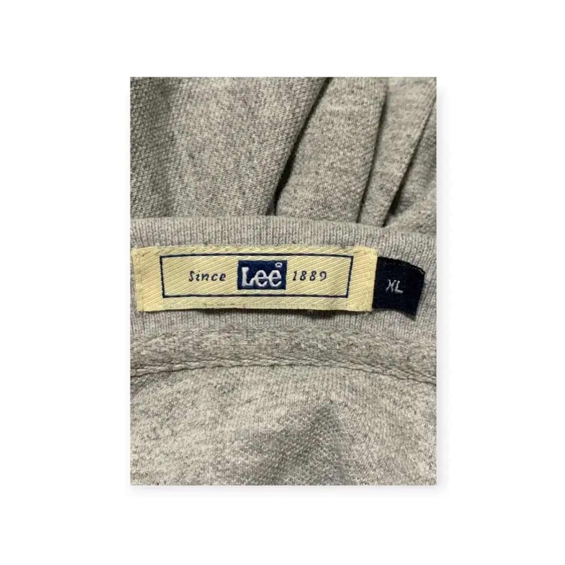 XL)LEE 회색 오버핏 반팔 카라티 프린팅 폴리코튼반팔티 그레이반팔 상품이미지6
