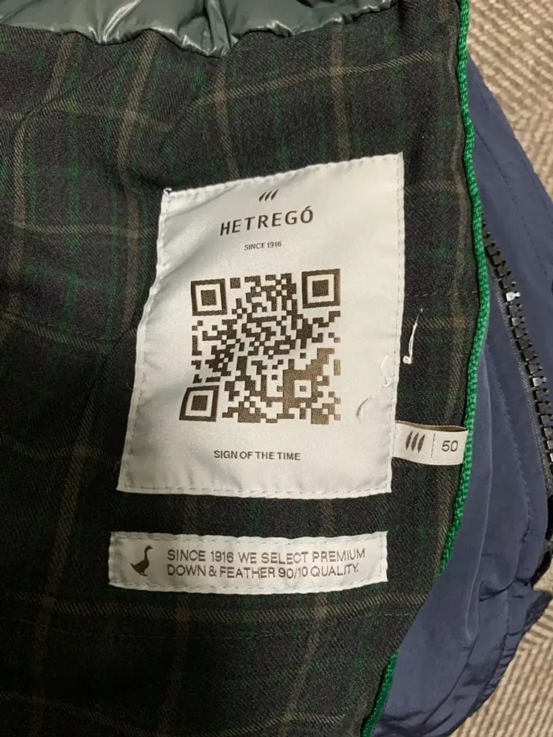 50)HETREGO 헤트레고 블루 네이비 야상 패딩점퍼 navy blue 상품이미지8