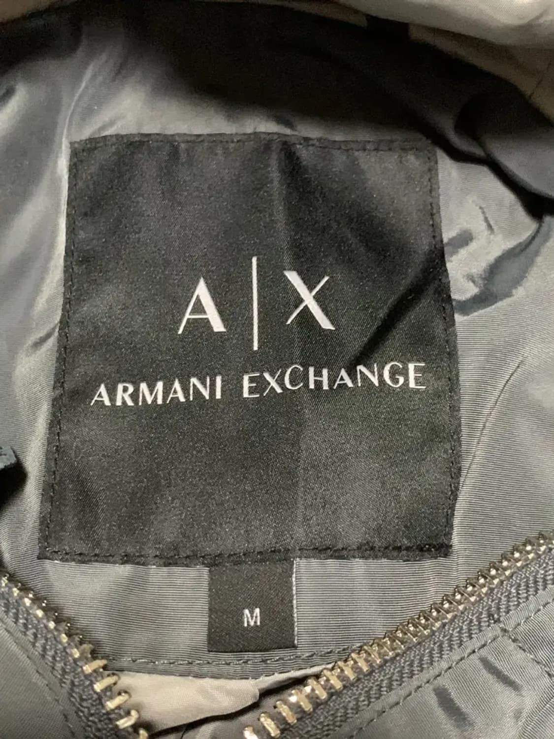 M)아르마니 익스체인지 AX 나일론 후드 집업 그레이 자켓 져지 상품이미지5