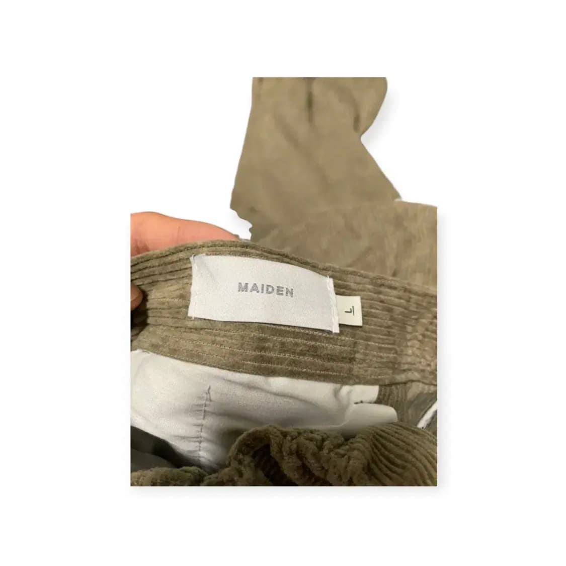 L)Maiden 메이든 코듀로이 와이드 팬츠 베이지 골덴팬츠 벌룬펜츠 상품이미지3