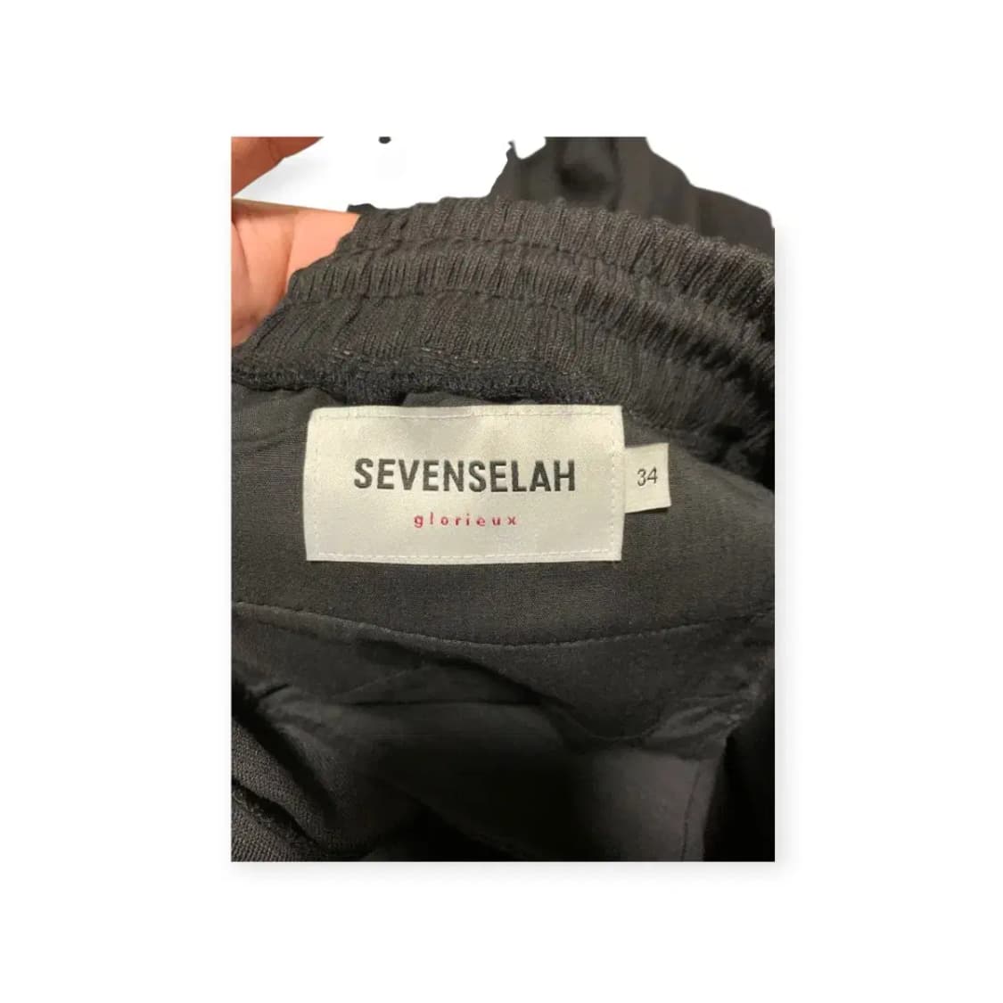 34)세븐셀라 sevenselah 검정색 카고 조거 팬츠 건빵주머니 밴딩 상품이미지3
