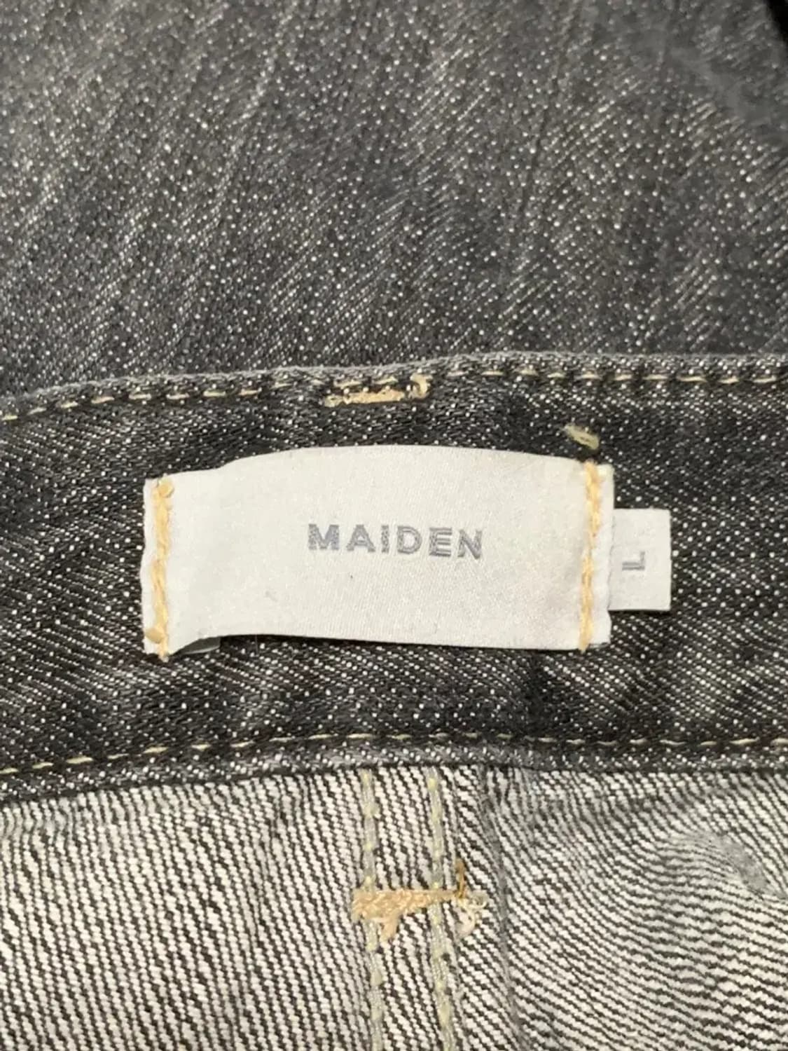 L)MAIDEN 메이든 흑청 와이드 데님 팬츠 와이드핏 데님진 블랙 워싱 상품이미지7