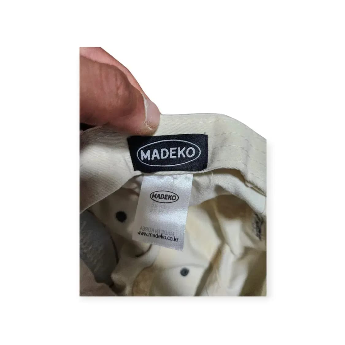 마데코 Madeko Supply Co. 볼캡 아이보리/네이비 상품이미지6