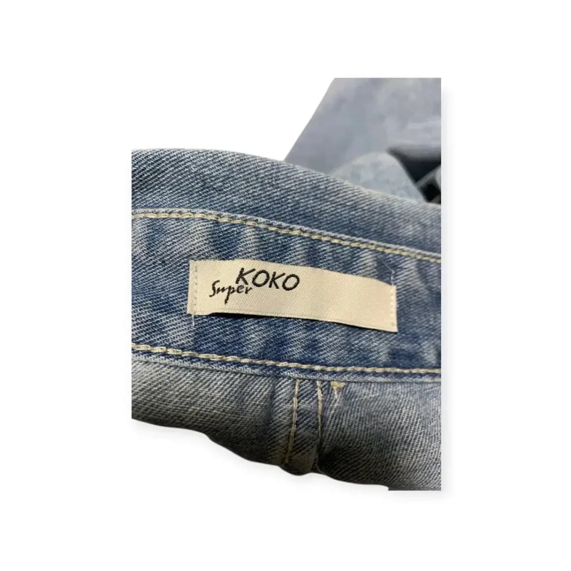 M)Super COCO 연청 데님 카고 와이드 팬츠 포켓 팬츠 카고팬츠 상품이미지7