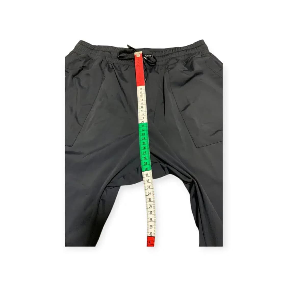 2XL)허그본 hugvone 검정색 드로스트링 조거 팬츠 상품이미지6