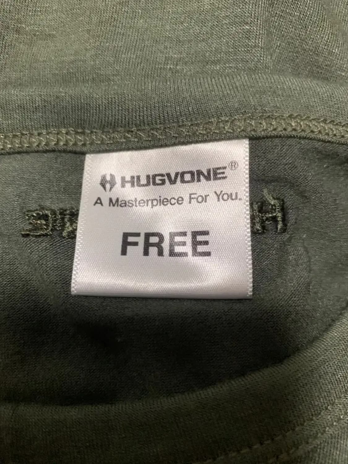 F)허그본 Hugvone 무지 반팔 티셔츠 카키색 FREE 아미그린 상품이미지7