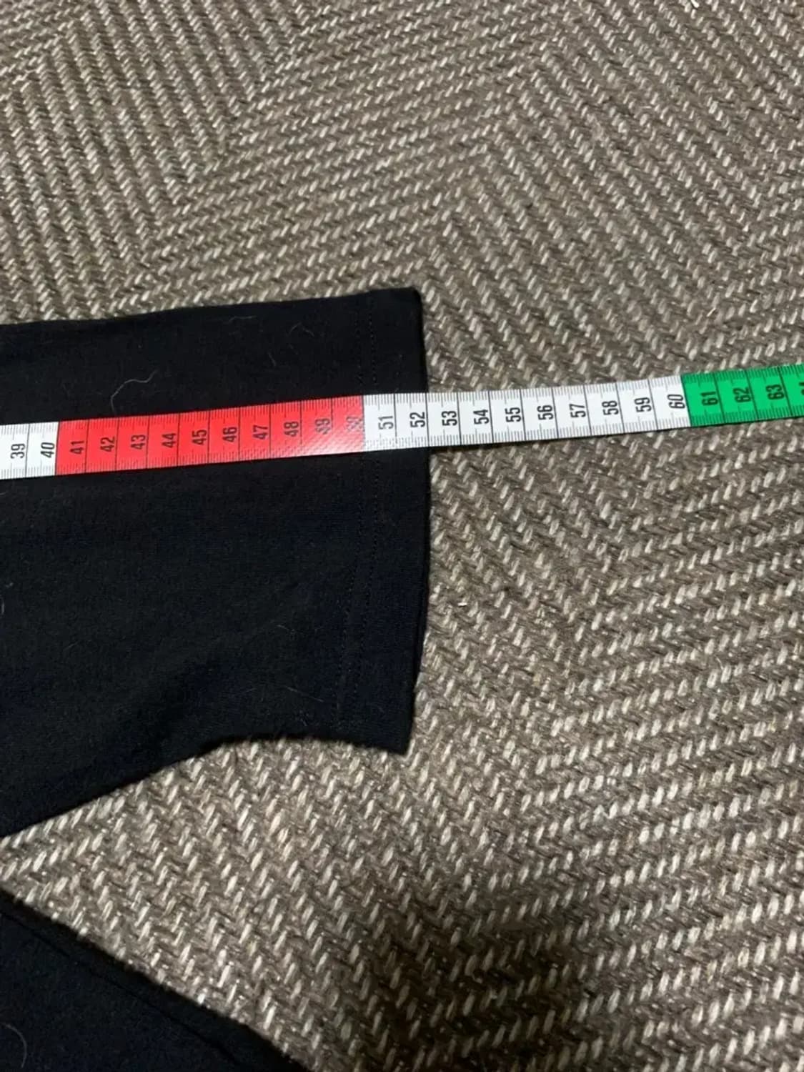 XL)허그본 Hugvone 무지 블랙 긴팔 티셔츠 단색반팔 검정색티 롱슬 상품이미지6