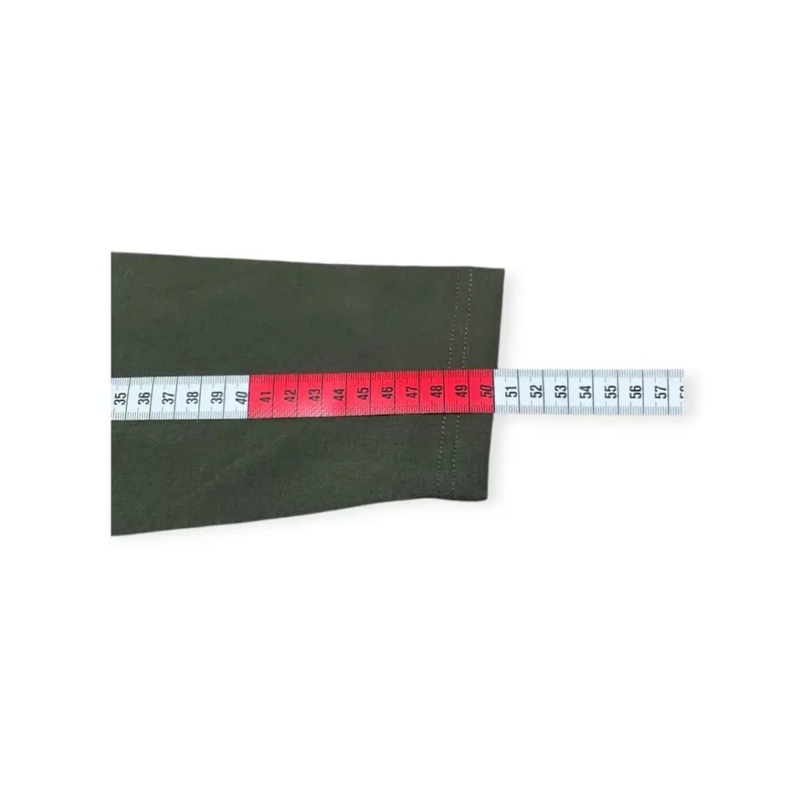XL)허그본 롱슬리브 hugvone 카키색 태극기 패치 긴팔 티셔츠 상품이미지7