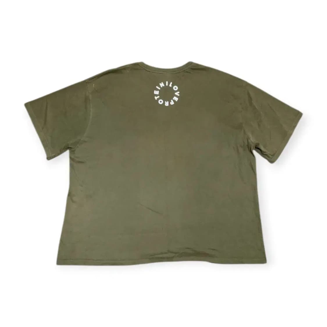 2XL)아이러브프로틴 오버핏 반팔 티셔츠 카키 밀리터리카키 카모 상품이미지2