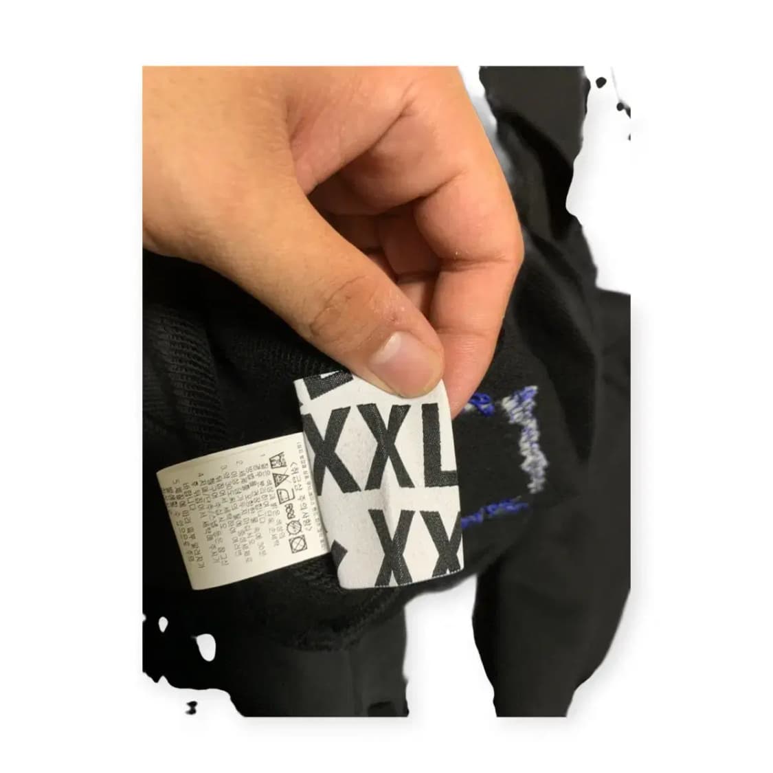 2XL)아워포켓츠 블루 자수 What matter 맨투맨 블랙 롱슬리브 상품이미지6