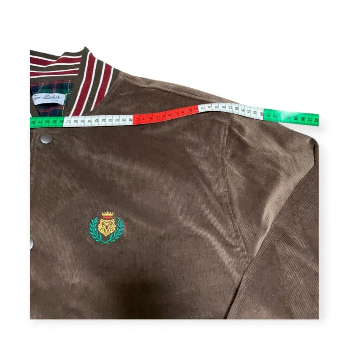 2XL)티그레 모디스트 Tigre modest 브라운 코듀로이 바시티자켓 상품이미지4