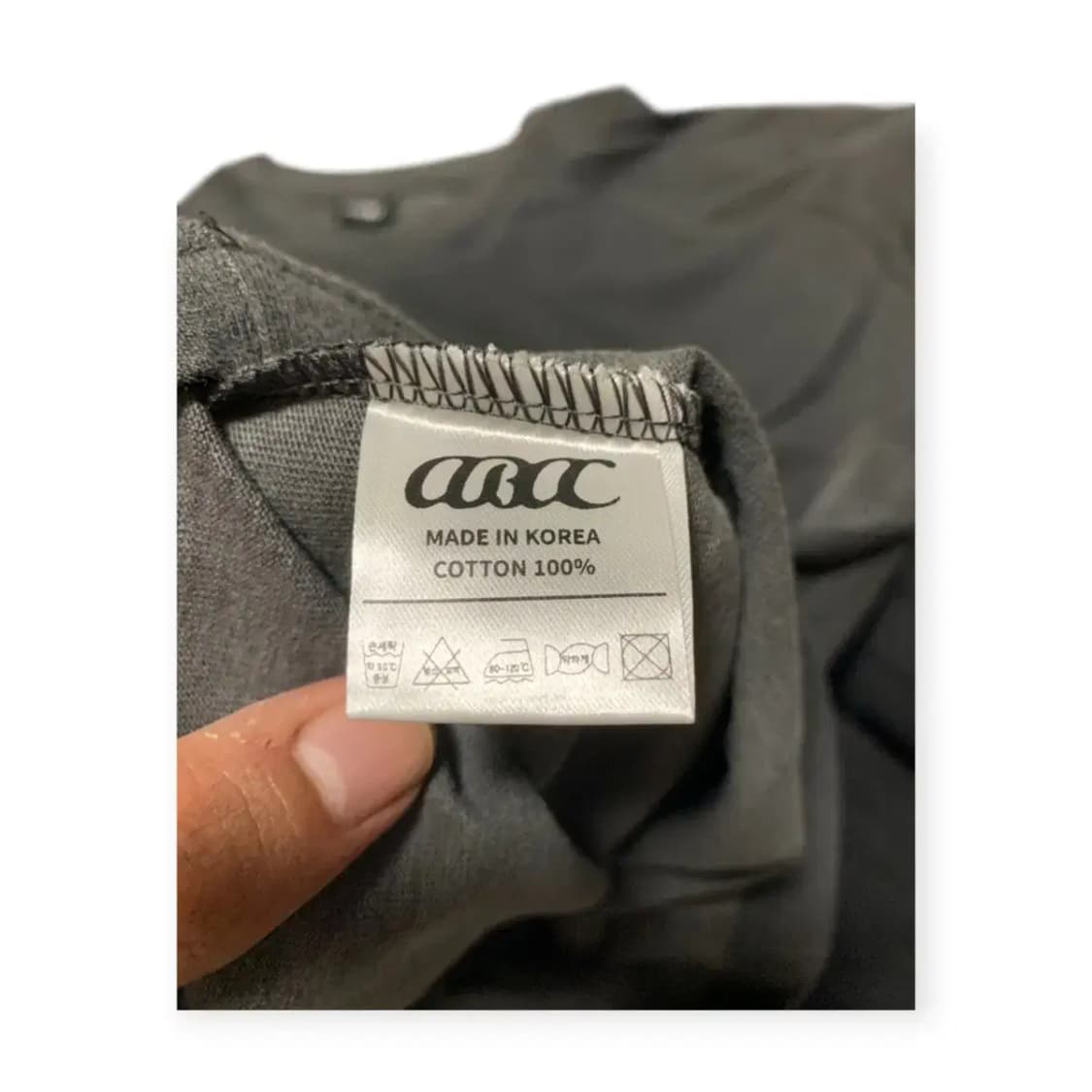 2Size)아오비언스 AQCC 반팔 스티치 오버핏 티셔츠 다크 그레이 상품이미지4