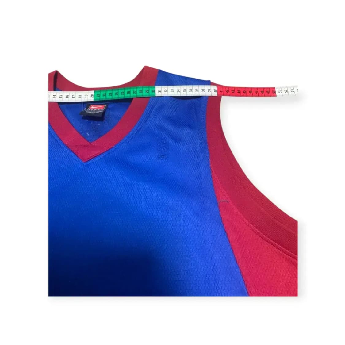 2XL)나이키 투톤 배색 농구 져지 블루/레드 농구티 나시 민소매 상품이미지8