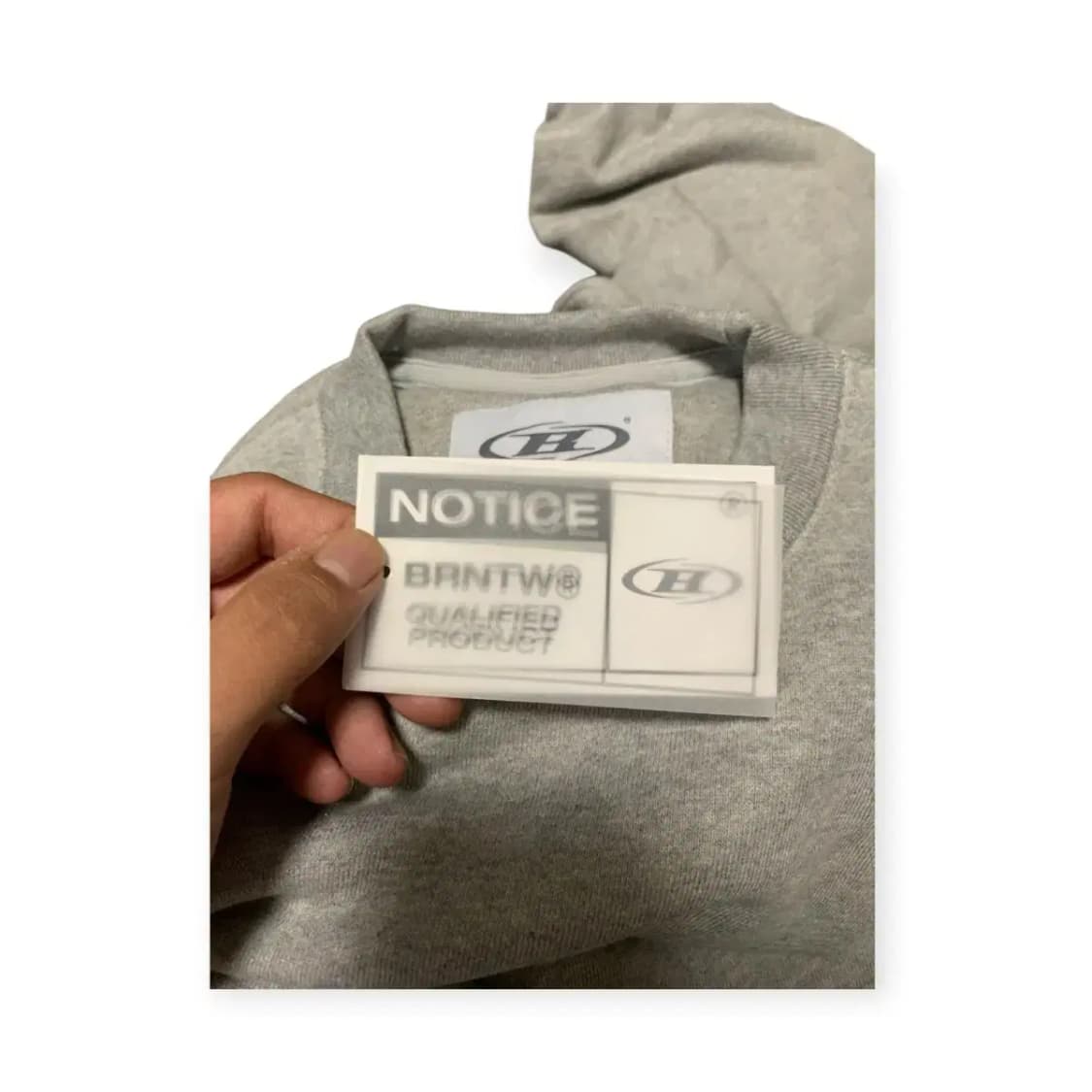 3Size.새것)본투윈 BORN TO WIN 기모 맨투맨 티셔츠 회색 상품이미지5