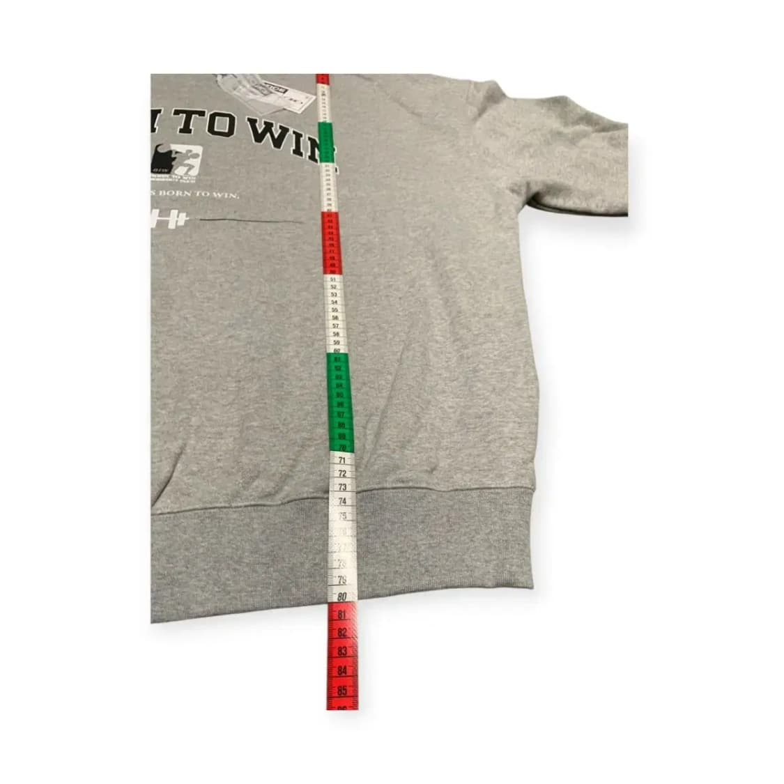 3Size.새것)본투윈 BORN TO WIN 기모 맨투맨 티셔츠 회색 상품이미지6