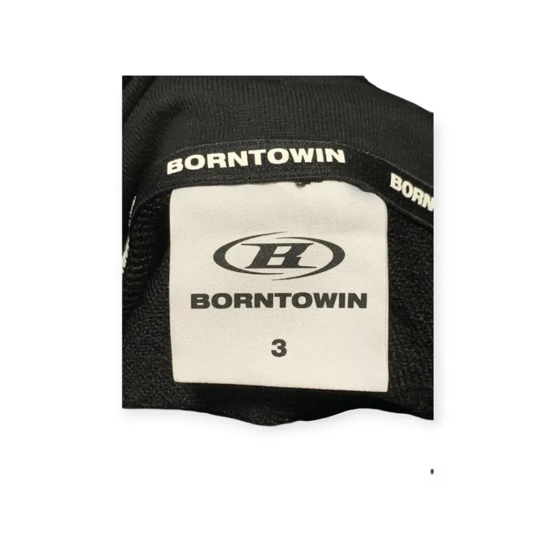 3size)본투윈 Borntowin 블랙 하프집업 포켓 맨투맨 상품이미지4
