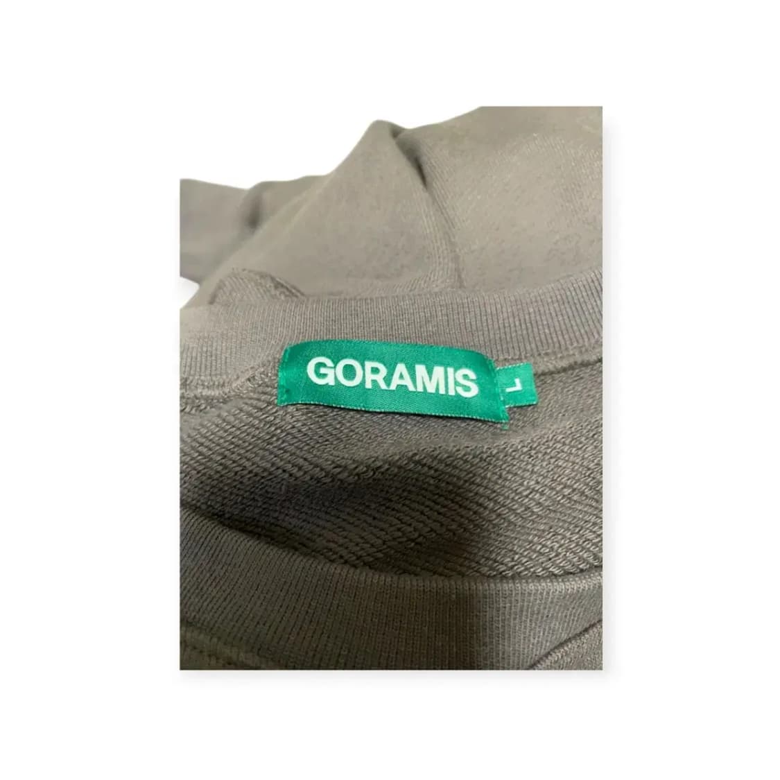L)고라미스 Goramis 맨투맨 티셔츠 회색 페이스 와펜 고라니 상품이미지3