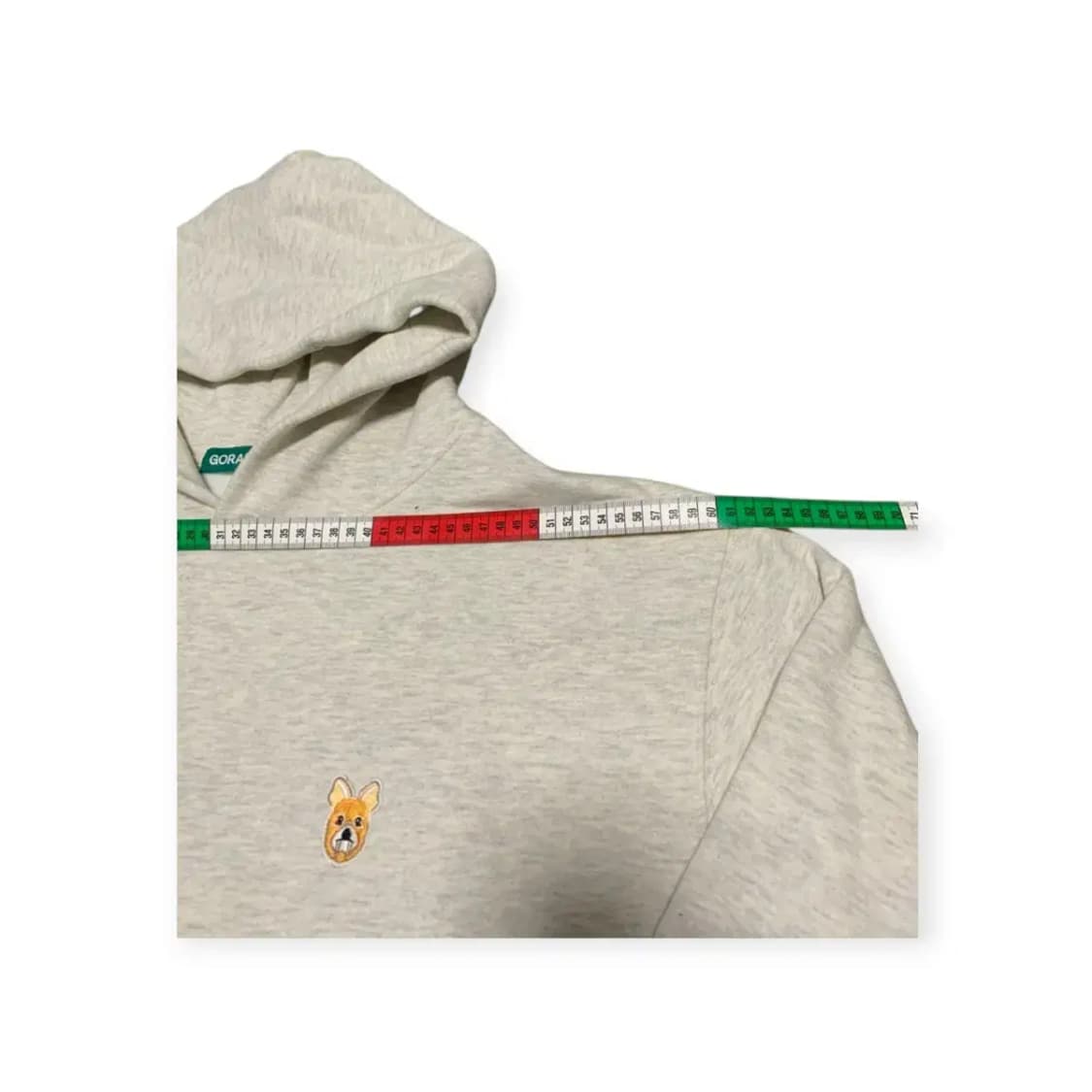 L)고라미스 GORAMIS 페이스와펜 그레이 후드티셔츠 그레이 후디 상품이미지4