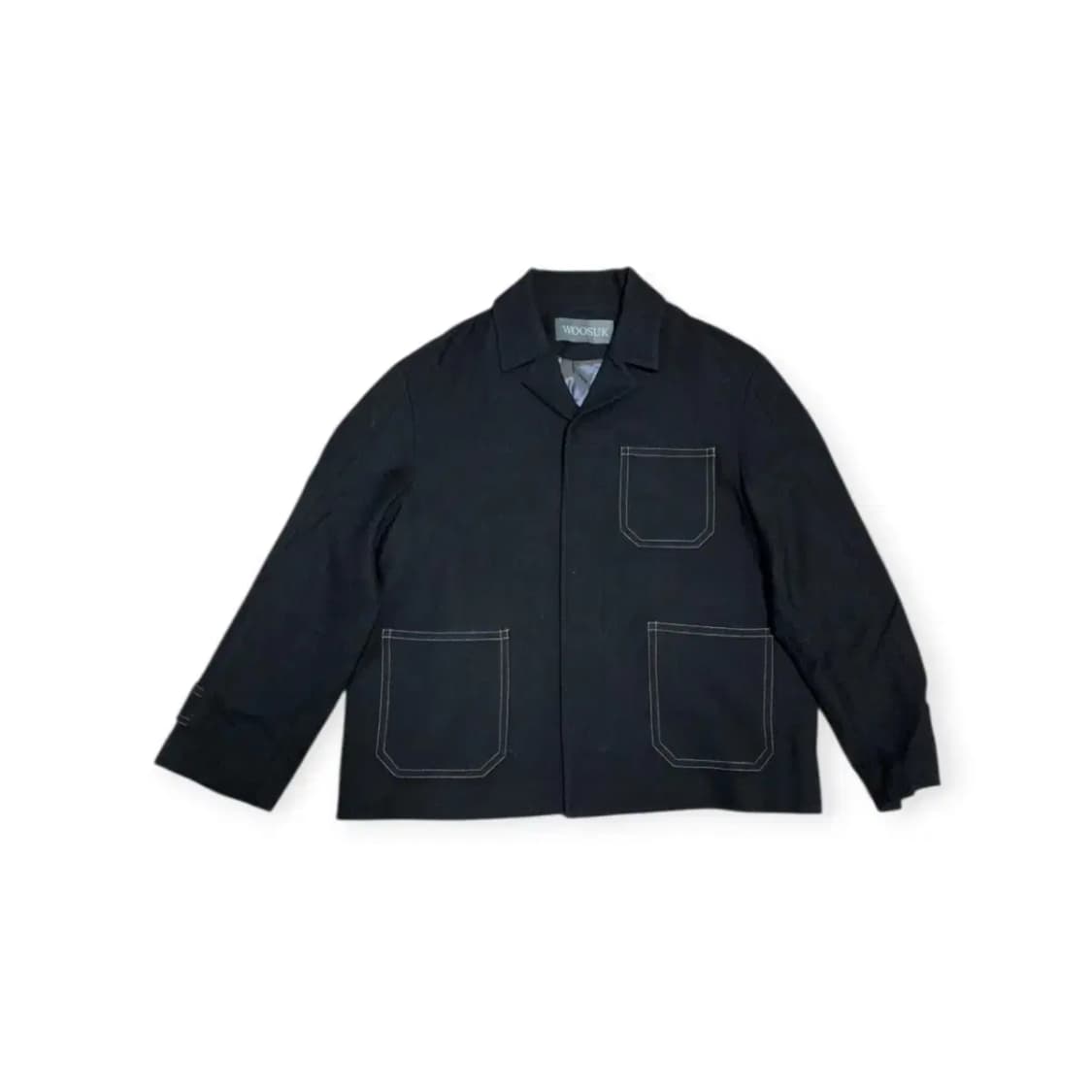 3Size)WOOSUK 우석 쓰리 포켓 컨트라스트 스티치 자켓 상품이미지1