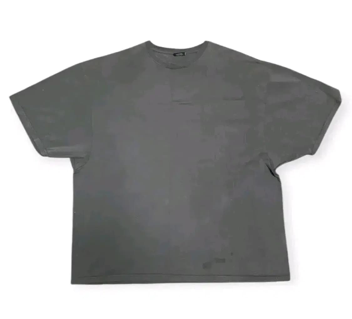 2XL)Labs 무지 오버핏 반팔 티셔츠 차콜 그레이 루즈핏티 상품이미지1
