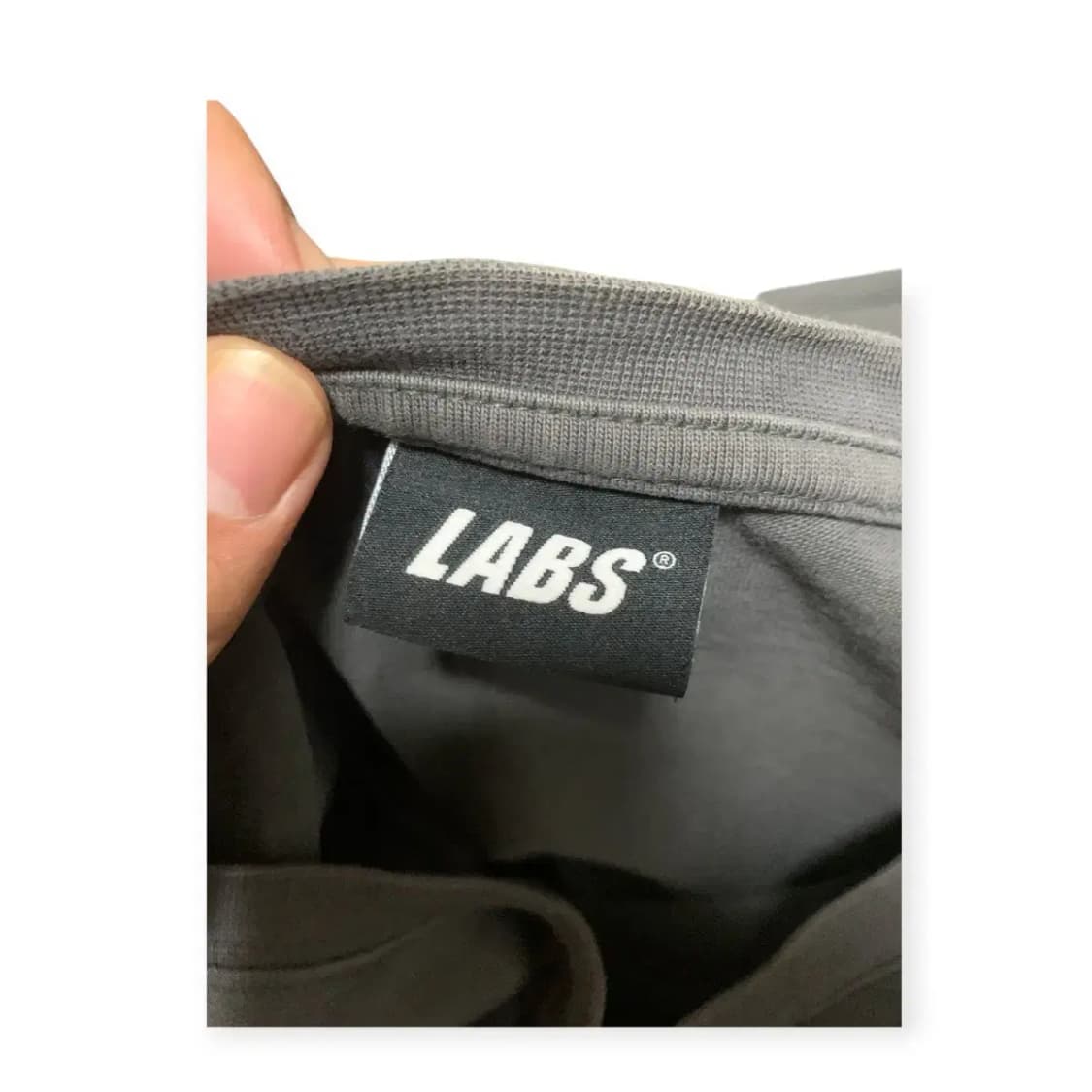2XL)Labs 무지 오버핏 반팔 티셔츠 차콜 그레이 루즈핏티 상품이미지3