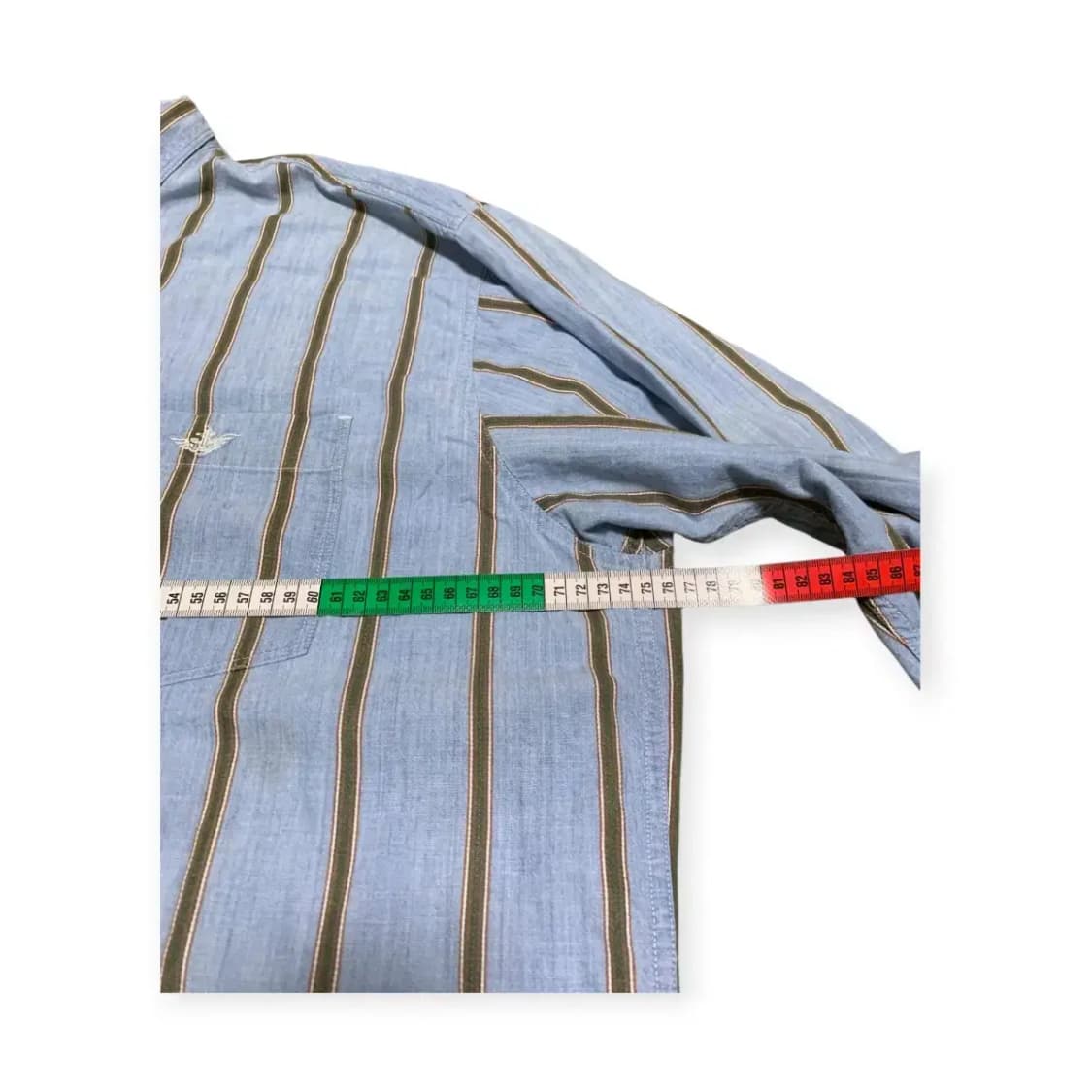 2XL)도커스 DOCKERS 하늘색 스카이블루  스트라이프 긴팔 셔츠 상품이미지8