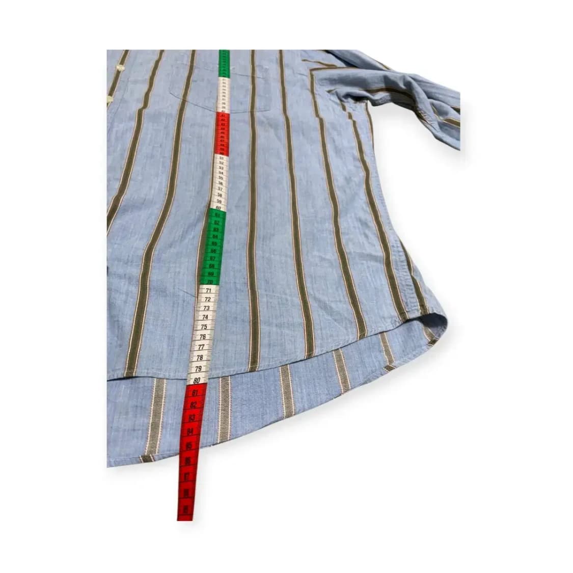 2XL)도커스 DOCKERS 하늘색 스카이블루  스트라이프 긴팔 셔츠 상품이미지9