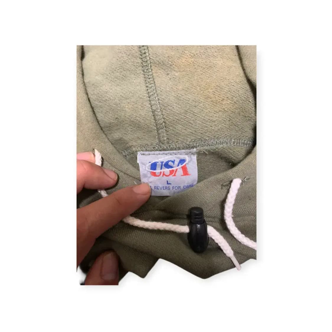 L)USA VTG 아메리칸빈티지 오버핏 후드티 올리브 카키 U.S 상품이미지4