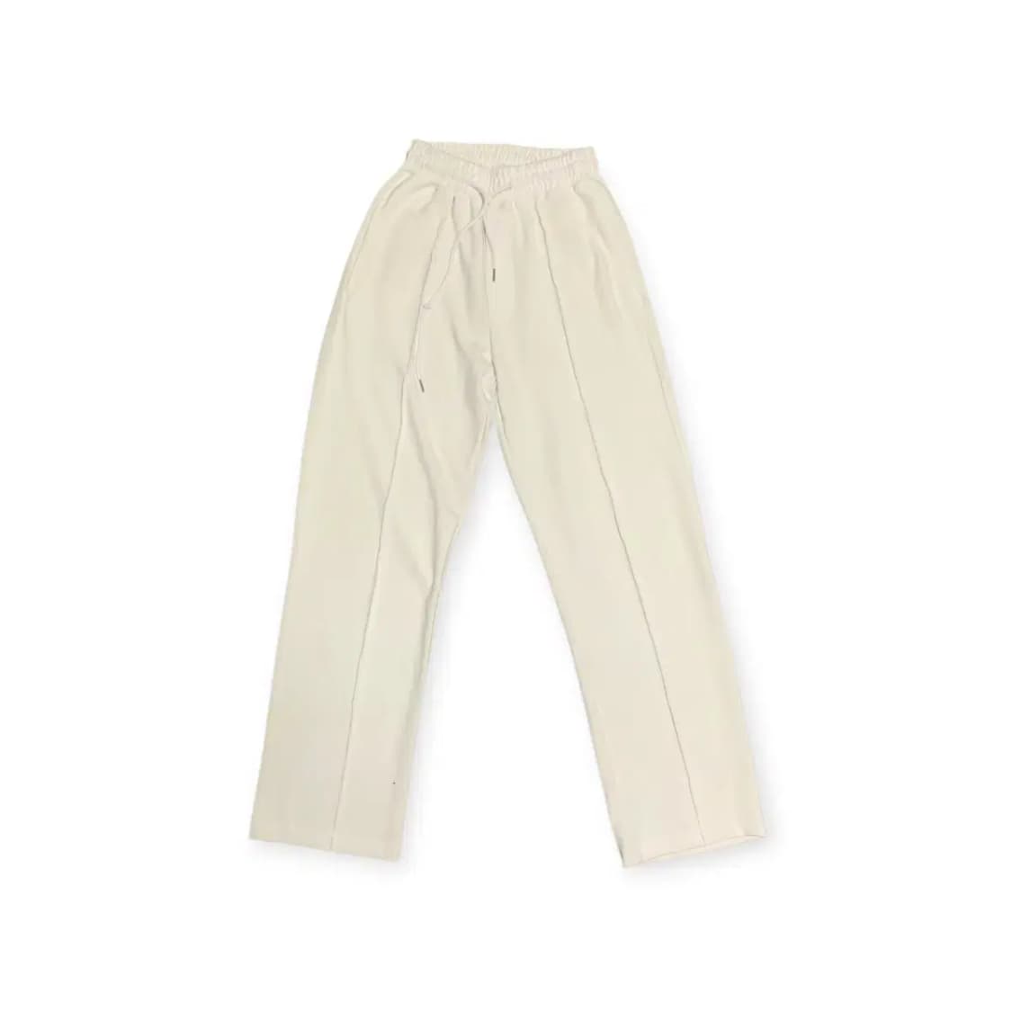 L)아이보리 unisex 트레이닝 바지 화이트 밴딩 팬츠 상품이미지2