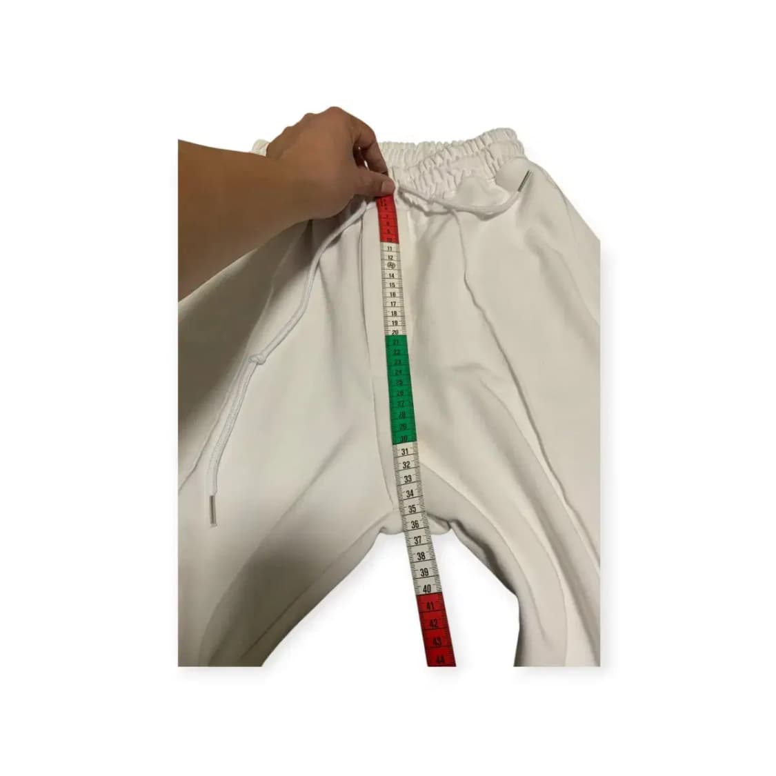 L)아이보리 unisex 트레이닝 바지 화이트 밴딩 팬츠 상품이미지7