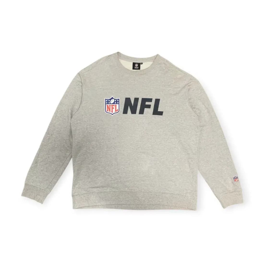 3XL)NFL 중앙로고 벡로고맨투맨 티셔츠 그레이 롱슬리브 상품이미지1