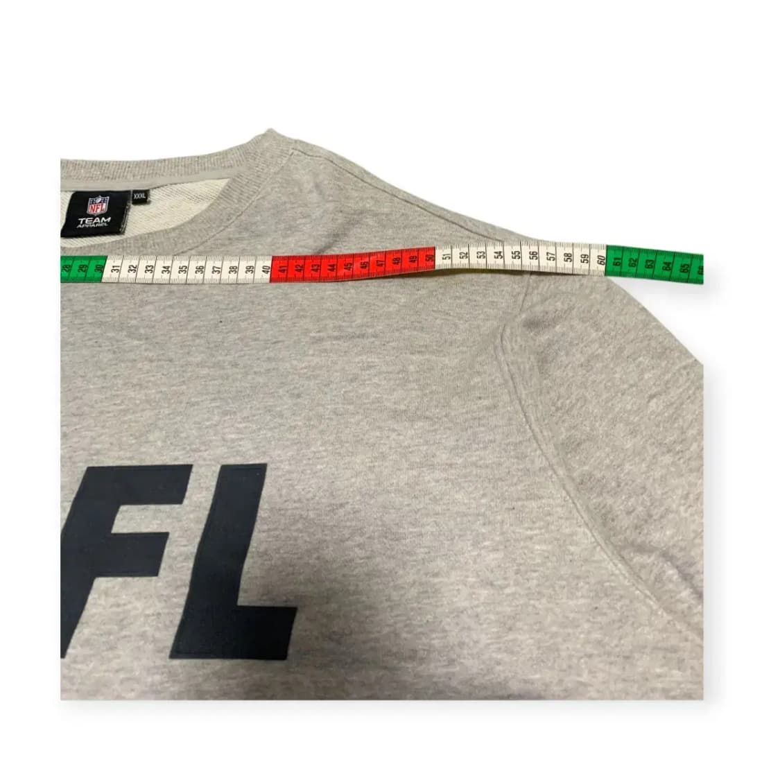 3XL)NFL 중앙로고 벡로고맨투맨 티셔츠 그레이 롱슬리브 상품이미지5