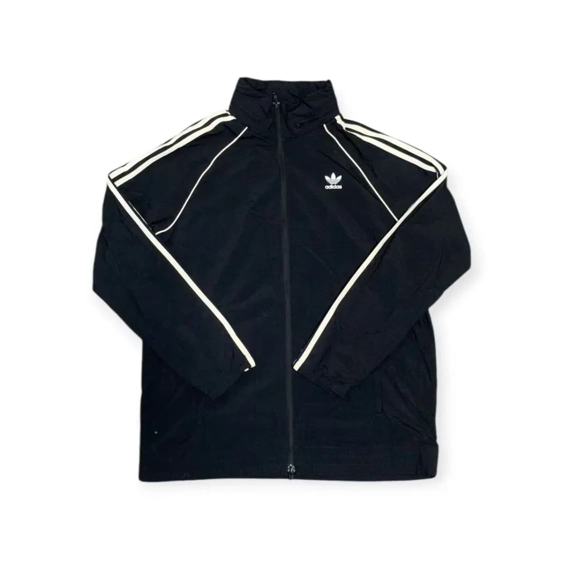 2XL)아디다스 삼선 바람막이 블랙 집업 져지 범고래 상품이미지1