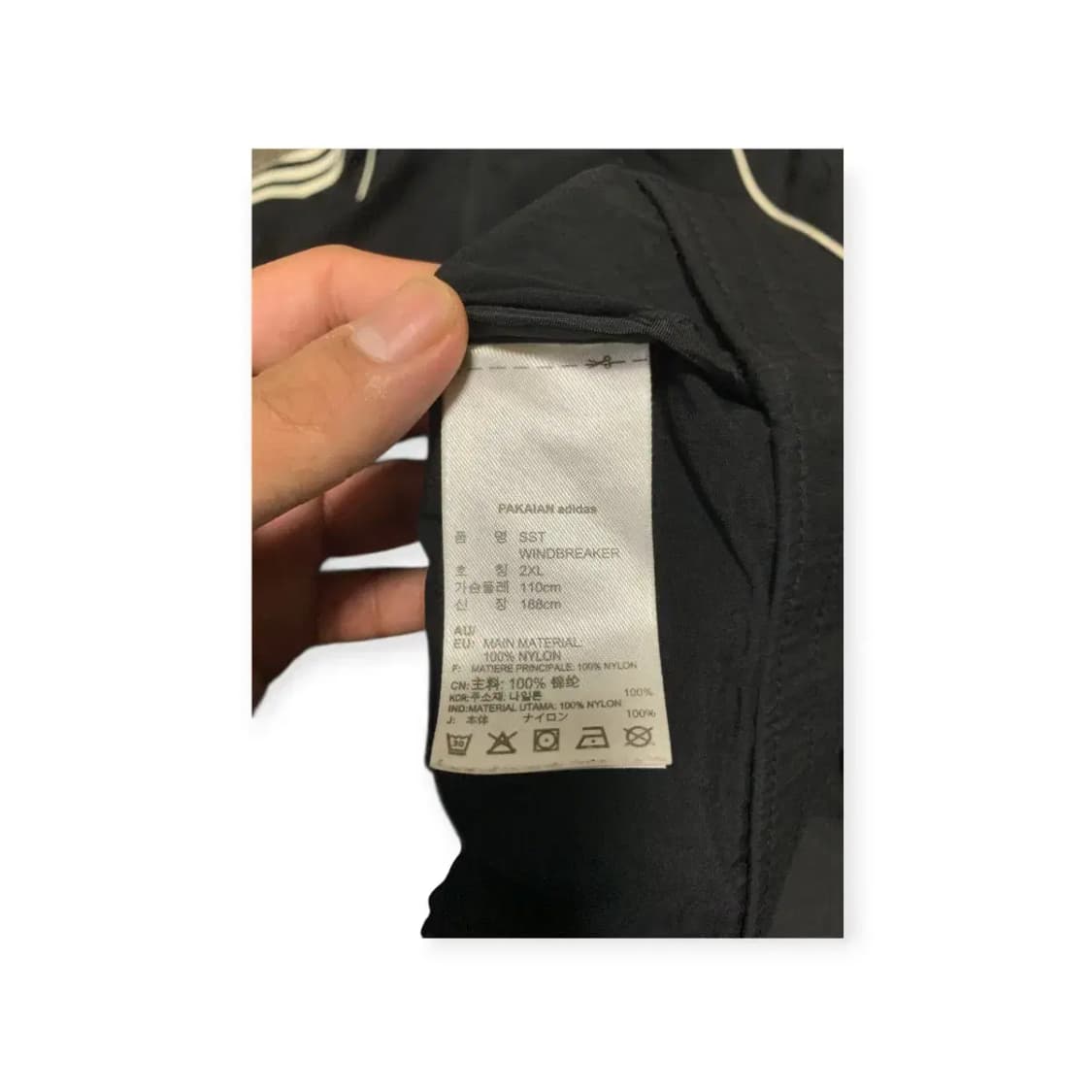 2XL)아디다스 삼선 바람막이 블랙 집업 져지 범고래 상품이미지5