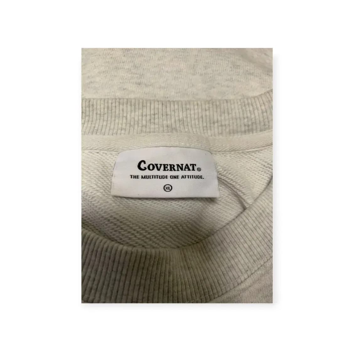 XL)커버낫 C 로고 맨투맨 티셔츠 그레이 회색 상품이미지6