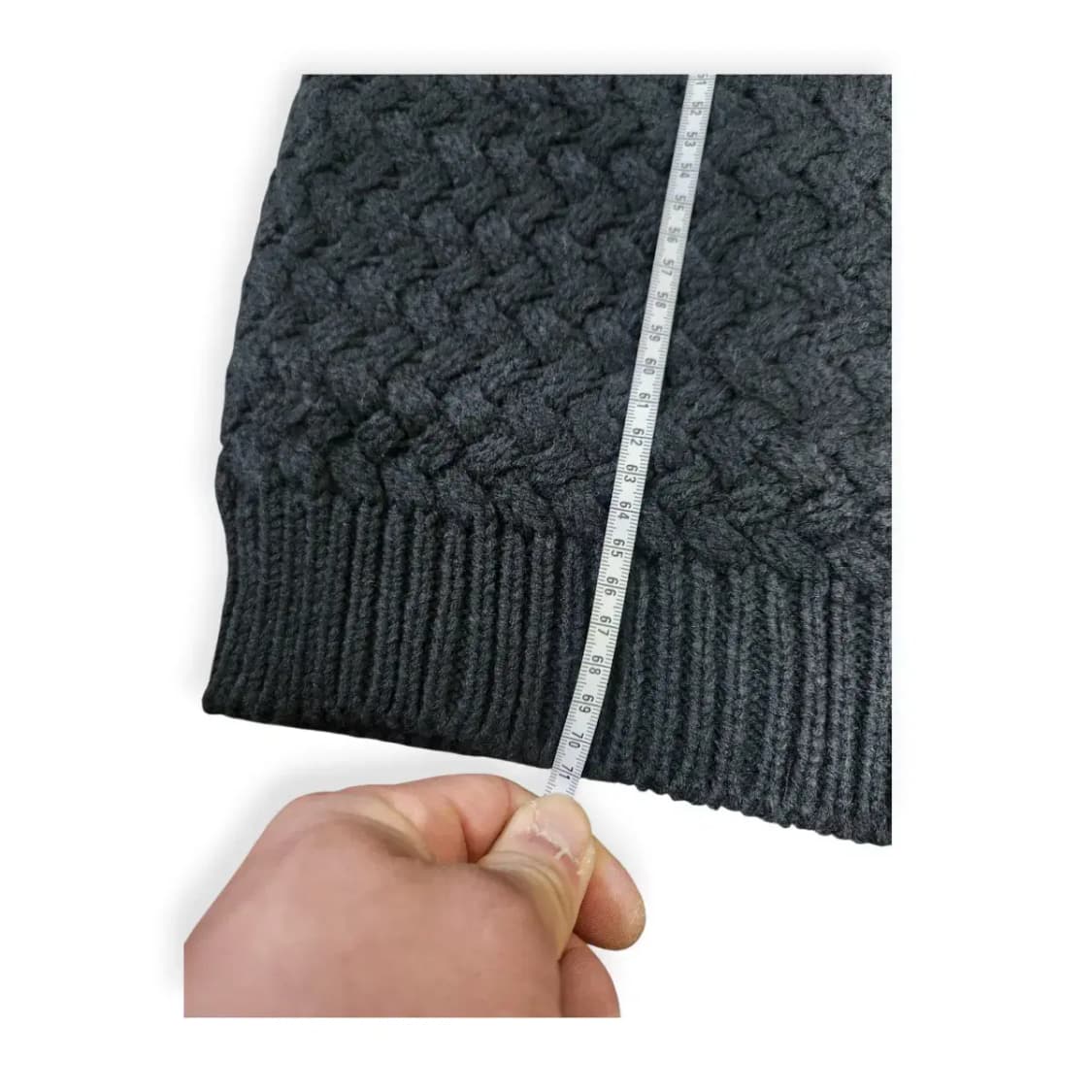 XL)블랙 니트 패턴 집업 가디건 스웨터 상품이미지7