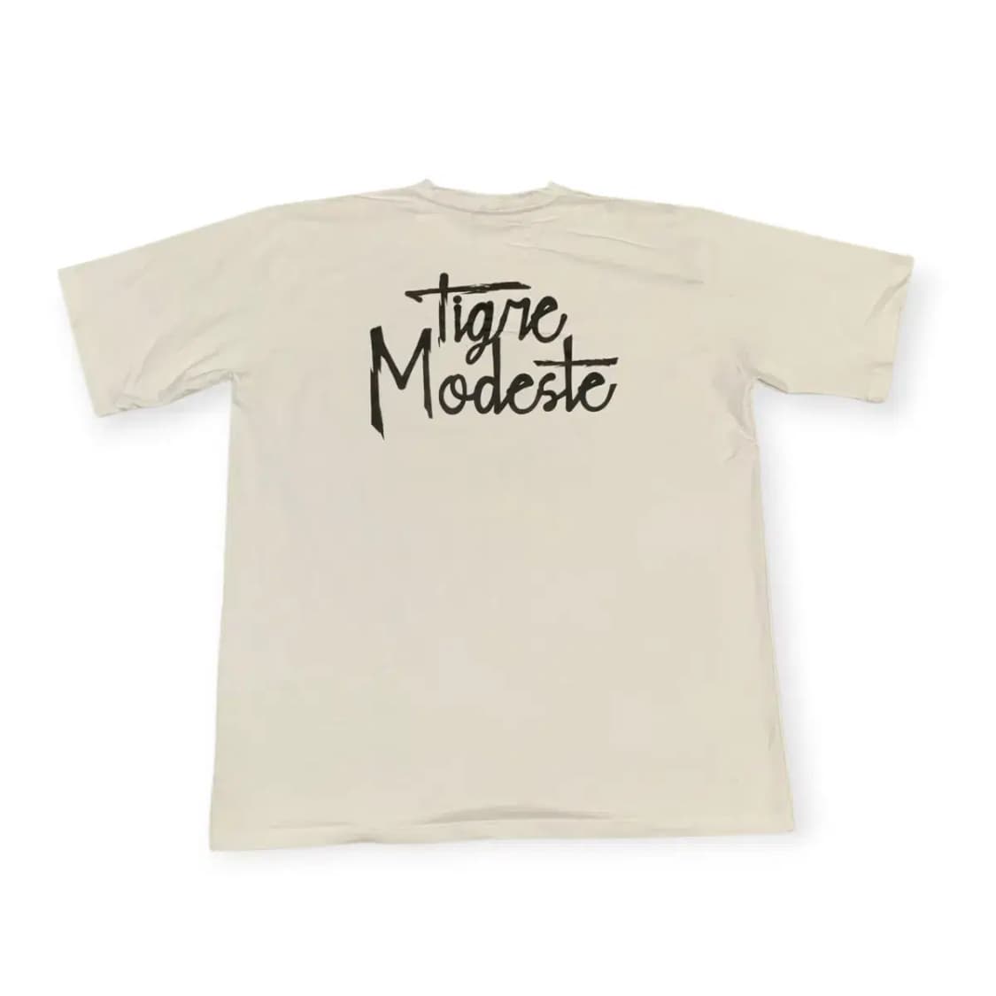 3XL)티그레 모디스트 오버핏 레슬링 프린팅 반팔 티셔츠 아이보리 상품이미지2