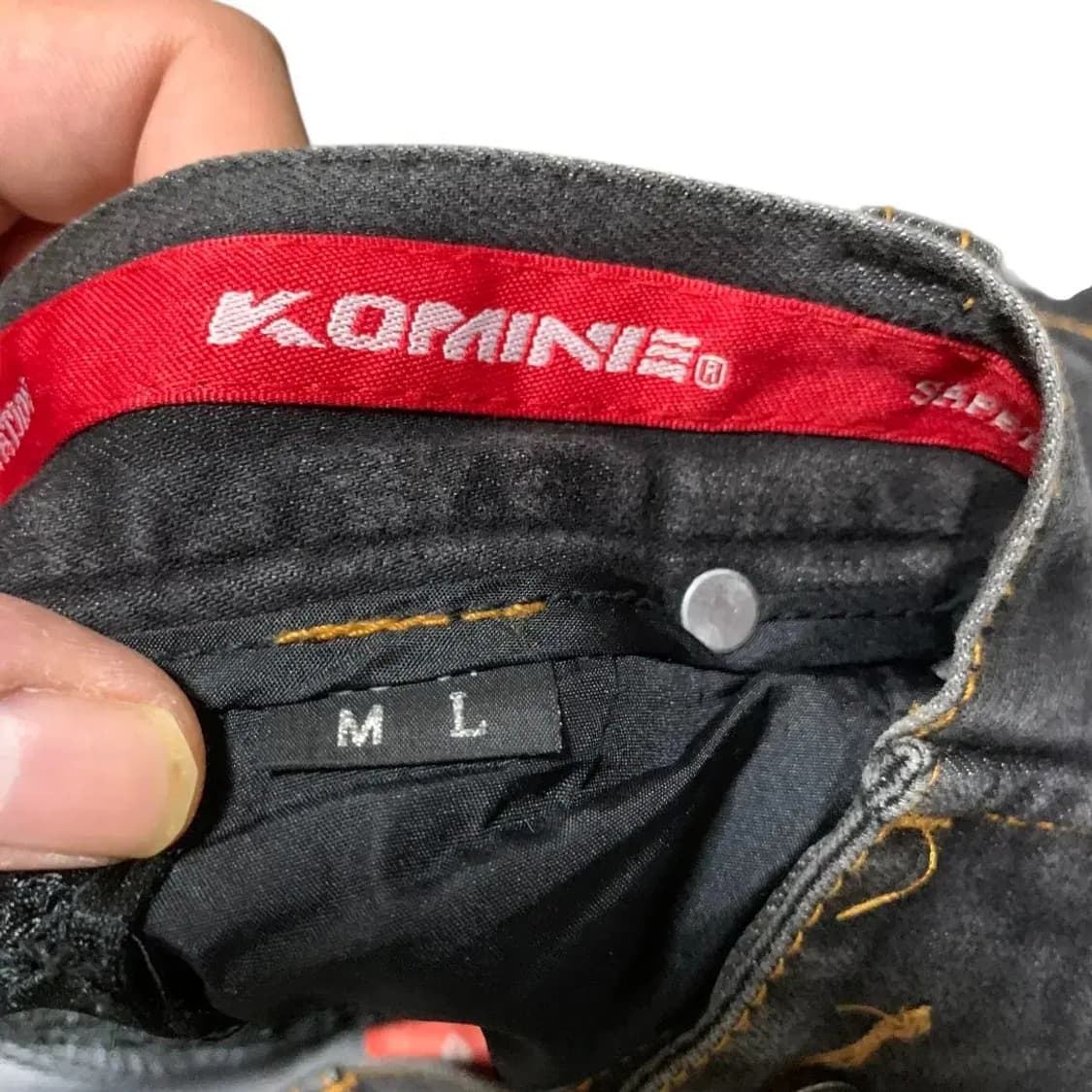 M,L)코미네 바이크진 라이더 라이딩 팬츠 블랙 바이커 남성 청바지 상품이미지3