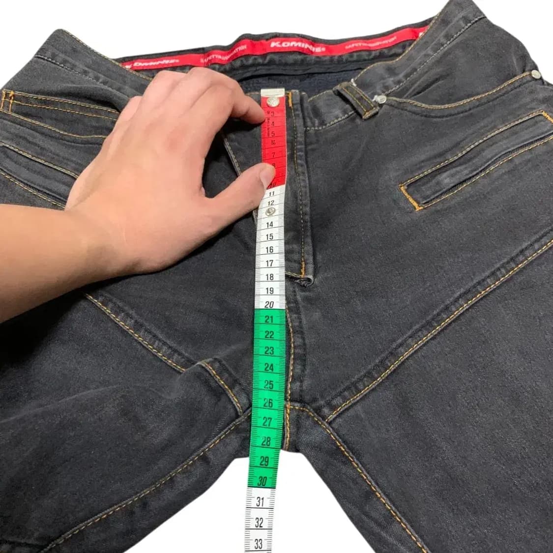 M,L)코미네 바이크진 라이더 라이딩 팬츠 블랙 바이커 남성 청바지 상품이미지7