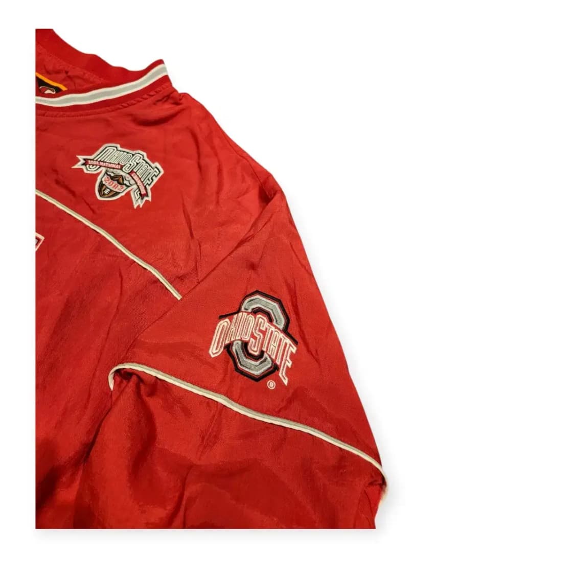 2XL)콜로세움 오하이오 주립대 레드 웜업  풀오버 윈드브레이커 상품이미지3