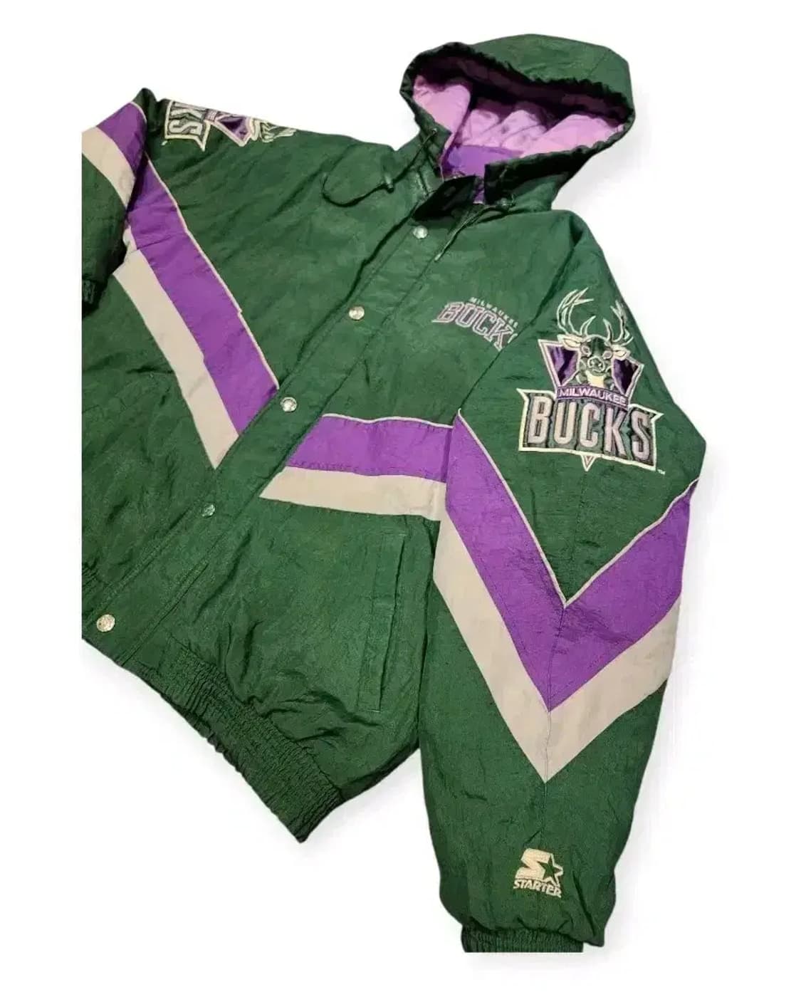 L)스타터 NBA 밀워키 벅스 후드 패딩점퍼 잠바 STARTER 상품이미지3