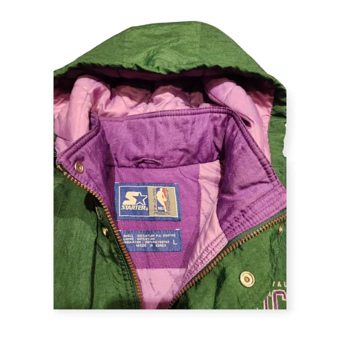 L)스타터 NBA 밀워키 벅스 후드 패딩점퍼 잠바 STARTER 상품이미지7